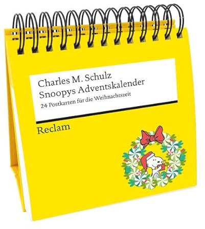 Snoopys Adventskalender. 24 Postkarten für die Weihnachtszeit (Advents-Postkartenaufsteller): Adventskalender zum Aufstellen für Erwachsene – 24 lustige Peanuts-Comics auf heraustrennbaren Postkarten