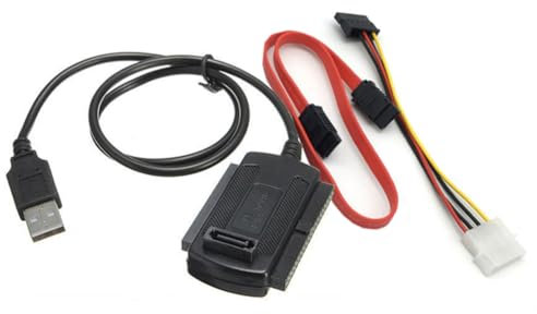 Bolwins B45 Câble adaptateur USB 2.0 vers IDE/SATA 50cm pour disques durs 2,5/3,5 HDD SSD CD/DVD. Idéal pour transfert de données, récupération, sauvegarde. Plug & Play