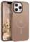 GaoBao for iPhone 13 Pro Case,[Compatible with MagSafe] Slim Fit Magnetic Phone Case Women Men Girls Classic Translucent Matte Back Thin Shockproof Protective Case Cover for iPhone 13 Pro 6.1,Brown