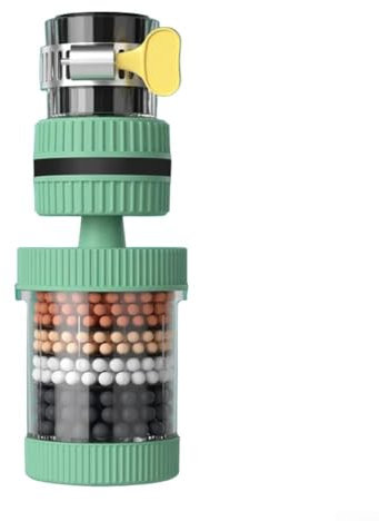 Faucet Interface Water Filter, Faucet Filter Household Kitchen Tap Water Purification Splash Proof Showerhead For Home Kitchen Bathroom(Green)