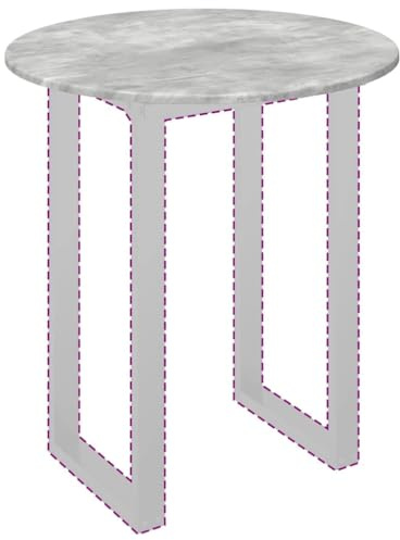vidaXL Table Top Concrete grey 70 x 70 x 1.5 cm Engineered Wood, A Stylish, Round Garden Table Top for Outdoor Dining, Modern Terrace Furniture, Durable Engineered Wood Design Surface