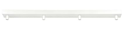 AstrizLamp 4 Agujero Embellecedor Lampara Techo 60cm Rectangular Roseta de Techo de Metal Blanco Hierro Cubierta Lámpara de Techo 4 vía Fijación al Techo con Accesorio para plafones lámparas colgantes