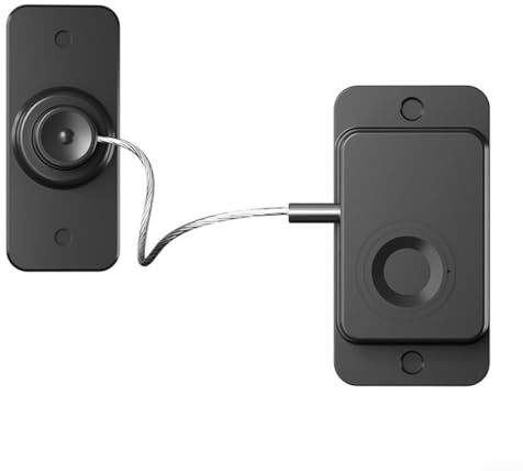 snowchecking Multi use Fingerprint Lock with USB Charging for Cabinets Drawers Refrigerator Doors and Secure Home Storage (Black)
