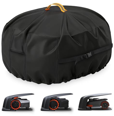 Onlyme Robotic Lawn Mower Cover Waterproof for Segway Navimow i Series | 83×62×43cm, 500D Robot Lawn Mower Cover, with Vent, Drawstring & Handles, UV Resistant Protective for Garden Storage