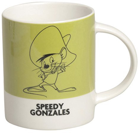 Excelsa Looney Tunes Mug Speedy Gonzales 300 ml, Porzellan, Hellgrün, 8.9 x 8.9 x 9 cm