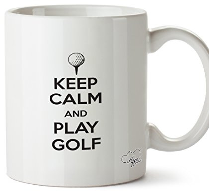 Hippowarehouse Keep Calm and Play Golf Printed Mug Cup Ceramic 10oz