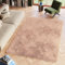 TAPISO Silk Teppich Shaggy rutschfest Hellbeige Einfarbig Antirutsch Hochflor Langflor Modern Schlafzimmer Wohnzimmer Bedvorleger ÖKO-TEX 140 x 200 cm