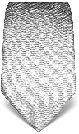Vincenzo Boretti Herren Krawatte reine Seide Hahnentritt Muster edel Männer-Design zum Hemd mit Anzug für Business Hochzeit 8 cm schmal/breit grau