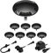 ledscom.de LED Boden-Aufbau-Leuchte Bunda, 4-flammig, schwarz für außen, befahrbar, warm-weiß, 8er Set