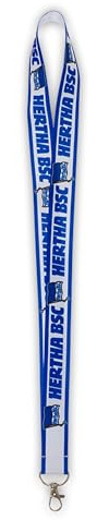 Hertha BSC Berlin Schlüsselband - Schriftzug - blau-weiß Lanyard Keyholder HBSCB - plus Lesezeichen I love Berlin