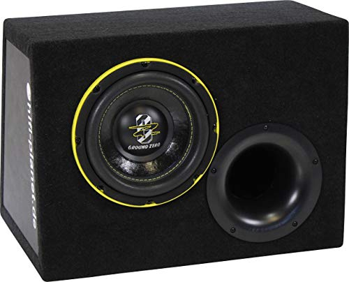 Ground Zero GZHW 16SPL BR - 16cm SPL Subwoofer im Gehäuse - Gehäusesubwoofer, Passiv Bassreflexgehäuse, hochwertiges Gehäuse aus MDF, 500 Watt RMS Belastbarkeit, 2x2 Ohm mit kompakten Abmessungen