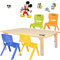 alles-meine.de GmbH Sitzgruppe für Kinder - Tisch + 4 Kinderstühle - Größen & Motiv & Farbwahl - Mickey Maus/Holz Farben - inkl. Name - höhenverstellbar - 1 bis 8 Jahre - Plast..