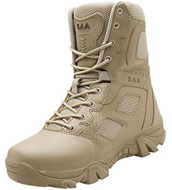 IYVW 5.AA068 Uomo Side-Zip combattimento Duty stivali militari e Tactical Boot Giallo deserto 41 EU