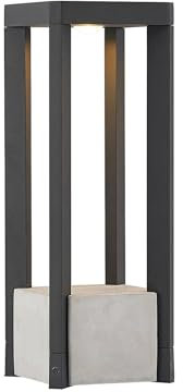 Lucande LED Außenleuchte Kalisa (Modern) in Alu aus Aluminium (1 flammig,) - Wegeleuchte Pollerleuchte Wegelampe Sockelleuchte
