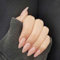 Yheakne Lot de 24 faux ongles à clipser en forme d'amande nude - Brillants - En acrylique - Pour femme (couleur pure)