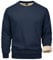 MAGCOMSEN Sweatshirt Herren Fleece Pullover Gefüttert Sport Pulli Winter Langarm Shirt ohne Kapuze für Männer Dunkelblau XXL