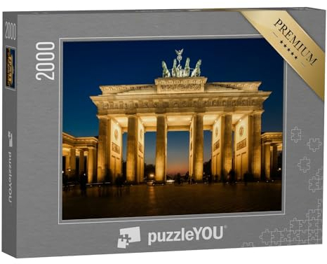puzzleYOU: Puzzle 2000 Teile „Das beleuchtete Brandenburger Tor in Berlin“ – aus der Puzzle-Kollektion Berlin, Deutsche Städte