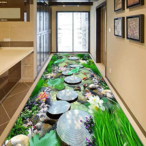 AMZBAI Teppich Carpet 60x200cm Schneidbar Anpassbare Rutsch Teppich Shaggy Teppich Mit Stufenmatten Kombinierbar für Wohnzimmer, Schlafzimmer, Kinderzimmer, D