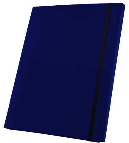 Netuno Sammelmappe A4 Pappe 20mm dunkelblau Dokumentenmappe Kartonmappe mit Gummizug PP 1 Stück