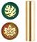 craspire Wachs-Siegelstempel, 2 Seite, Mini-Messingsäule, Siegelstempel, 15 mm, Für Hochzeitseinladung, Dekoration, Geburtstag, Grußkarten, Geschenk, Scrapbooking (Schildkrötenblatt Und Ahornblatt)