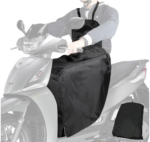 Auto Accessori Lupex Funda cubrepiernas de felpa universal para scooter y moto, ajustable, impermeable y cortavientos (modelo B)