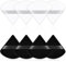AUAUY 8 PCS Dreieck Makeup Puderquaste, Gesicht Schwämmchen Powder Puff, Waschbar Wiederverwendbar Makeup Sponge, Nass Trocken Make up Werkzeug für Loses Puder oder Foundation Rouge (4 Schwarz+4 Weiß)