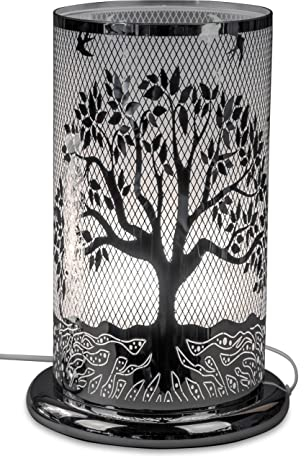formano Tischlampe, Nachttischlampe Leuchte Bollweg Lampe rd.15x24 Touch Eiche modern mit Touch silber