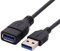 CABLEPELADO Cable Alargador USB 3.0 Super Speed | Cable Extensor USB Tipo A Macho Hembra | Alta Velocidad 5Gbps para Impresora,Ratón,Teclado,Hub,Pendrive,Mando de PS, HDD,Ordenador| Negro | 3 Metros