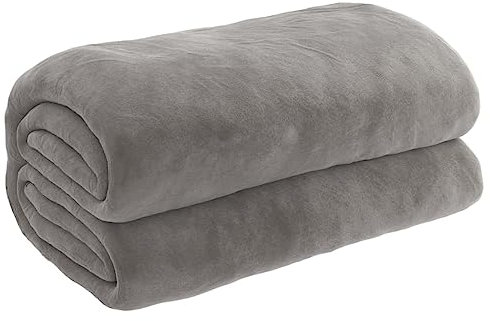 vidaXL Gewichtsdecke mit Bezug Therapiedecke Schwere Decke Schlafhilfe Entspannungsdecke Einschlafhilfe Schwerkraftdecke Grau 140x200cm 6kg Stoff