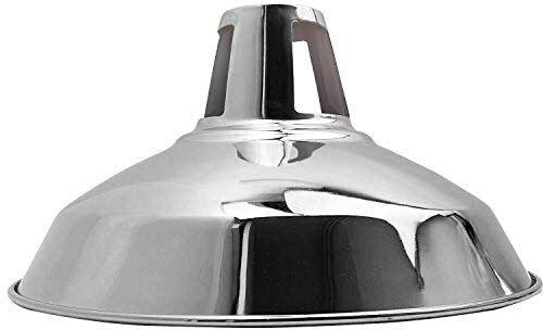 LEDSone Chrom-Metall-Lampenschirm im Modernen Retro-Stil - Antiker Lampenschirm für Deckenleuchten, Vintage-Industrie-Pendelleuchten in Schlafzimmer, Küche und Badezimmer