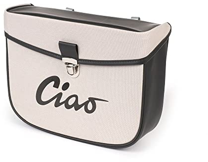 MOTO NOSTRA Satteltasche Grau, Schwarz Länge 300mm, Höhe 215mm, Breite 90mm für Ciao Mofas Ersatz Ledertasche Stauraum