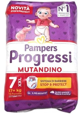 Pampers Progressi Windelhöschen XXL, Größe 7 (17+ kg), 60 Windeln für | Vorratsmaß, Barriere Stop&Protect, empfindliche Haut, einfache Entfernung, ohne Laschen, schneller Wechsel, 500 Punkte gratis