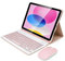 SOPPY Bluetooth Keyboard Case with Mouse for iPad 11th Gen. (A16) 11-inch 2025, 10th Generation 10.9 inch 2022, Detachable Protective Cover, with Built-in Pen Holder, UK Layout, Pink