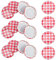 UPKOCH 40pcs Mason Canning Jar Lids Checkered Jar Lids Airtight Split-type Lids Sealing Yogurt Jar Lids Wide Mouth Jar Lids Replacement Covers Honey Jars Caps 58mm