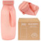 BLUE GINKGO Bottiglia d’Acqua Pieghevole – Bottiglia in Silicone Leggera e Compatta per Viaggi, Escursioni e Campeggio (500ml, Made in Korea, Rosa)