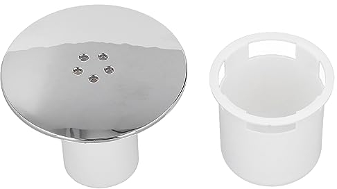 Uadme 115mm Scarico Doccia del Sifone, Finitura Cromata Copri Doccia Antiodore Tappo Scarico Doccia Tappo Piletta Doccia per Scarico Doccia Bagno (Bianco)