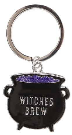 Something Different Wholesale Hexen-Zubehör: Halloween-Schlüsselanhänger mit Kessel-förmigem Schlüsselanhänger – magischer Schlüsselanhänger, perfektes Hexenbrau-Geschenk, Schwarz , 36
