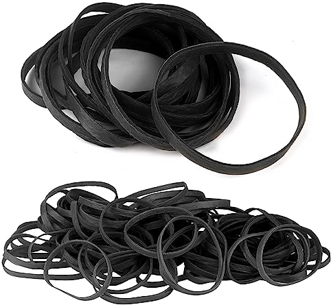 100 Stück Gummibänder Stark Umfang 10cm Schwarz Gummibänder breit Gummiringe Elastizität Starke Gummis Wiederverwendbar Haushaltsgummi Gummiring für Büro Haushalt Schulbedarf