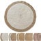 KARAT Jute Teppich rund 90cm Ø Bastteppich aus 100% Naturfaser - geflochten Boho Juteteppich, Handgewebter Naturteppich für Küche & Wohnzimmer robust & reißfest (Agra)