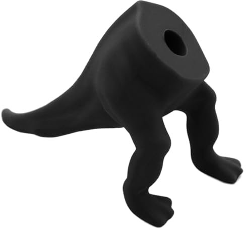 Pooping Dinosaur Zahnpasta Topper, Lustige Dino Zahnpasta Spender Kappen, Silikon Dinosaurier Po Zahnpasta Quetscher, Streich Dinosaurier Zahnpasta Abdeckungen, für Badezimmer (Schwarz)