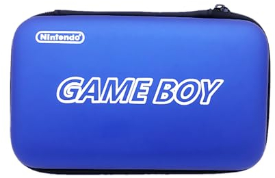 Blue Color for GBA GBC GBP Carrying Bag Large Storage Hard Case, for Gameboy Advanced Color, Pocket, Handheld Game Console, Shock Proof Portable Protective EVA Travel Carry Bag Accessories