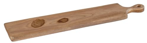 Meubletmoi Tagliere lungo/Pane L. 61 cm in legno di teak con manico – fabbricazione artigianale - ERRA