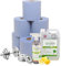 GymiTize Eco Friendly Gym Equipment Disinfectant Spray cleaner (5 Litre Bundle), Including 1 x Triggered Spray bottle and 6 x 2 Ply Blue Centerfeed Rolls: 500 Sheets Per Roll.