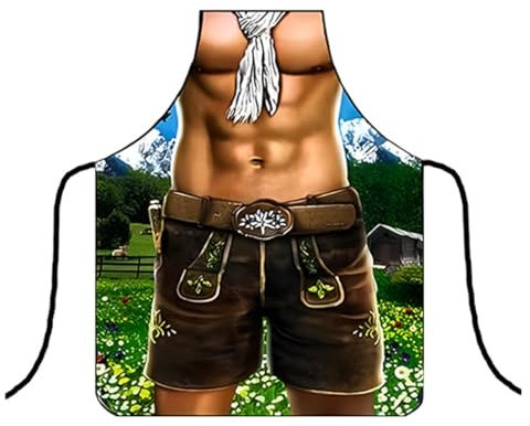 UENXRXE 1 Stück Kochschürze Herren, Motiv Schürze, Lustig Kochschürze Für Die Küche, Wasserdicht Und Ölbeständig, Für Männer, Grillschürze Unverzichtbar Für Kochliebhaber(55 X 75 Cm) A