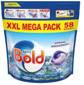 Bold All-in-1 PODS® Washing Capsules 58 Washes, Spring Awakening