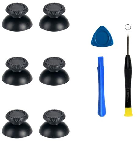 Joystick analogici 3D,3D Analoger Joystick Daumenstab,Silikonkappen für PS5, PS4,xbox One,Controller mit Werkzeug(6 Stück)