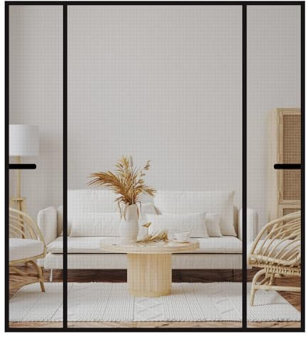 LALAGO Puerta Magnética, 200x240cm, Se Cierra Automáticamente, Mosquitera Puerta Magnetica, Doble Apertura Lateral Mosquitera Puerta Corredera, Cortinas Mosquiteras para Puertas, Ventanas, Balcón