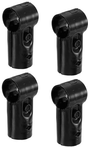 sourcing map 4 Stück Endschienenklemmen, 3,8 cm T-förmige Rohrschellen, Strukturrohrverbinder