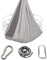 Generisch Sensory Swing, Therapieschaukel,Hängematte Hängesessel, Nylon Yoga Tuch Zum Aufhängen, Yoga Hängematte, Schaukeltuch,Sensorischer Sack(Silber Grau)