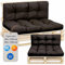 Amazinggirl Palettenkissen Outdoor Kissen Set: Rückenkissen 40x120 cm und Sitzkissen 80x120 cm - Auflagen für Paletten Europaletten Palettensofa und Palettenmöbel Palettenpolster Dunkelbraun